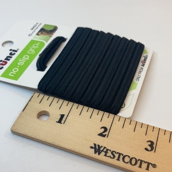 Scunci No Slip Grip Hair Elastics Ponytail Holders Black 5 Packs of 10 - Picture 11 of 13